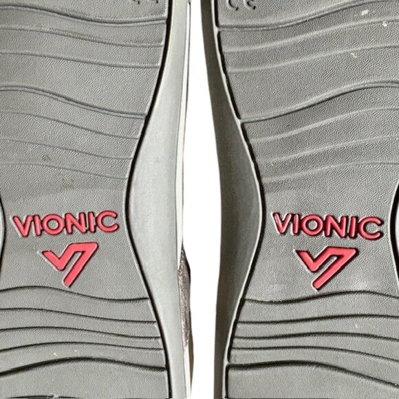 Vionic Vegan Pacific Ellie Snake Slides Adjustable Straps - Rose Gold - 9 - Picture 9 of 10